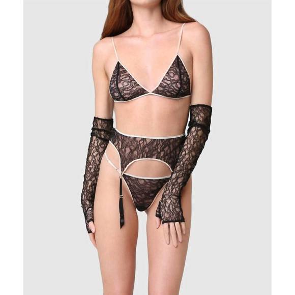 NEW KIKI DE MONTPARNESSE enchante g-string underwear in black - Picture 1 of 3
